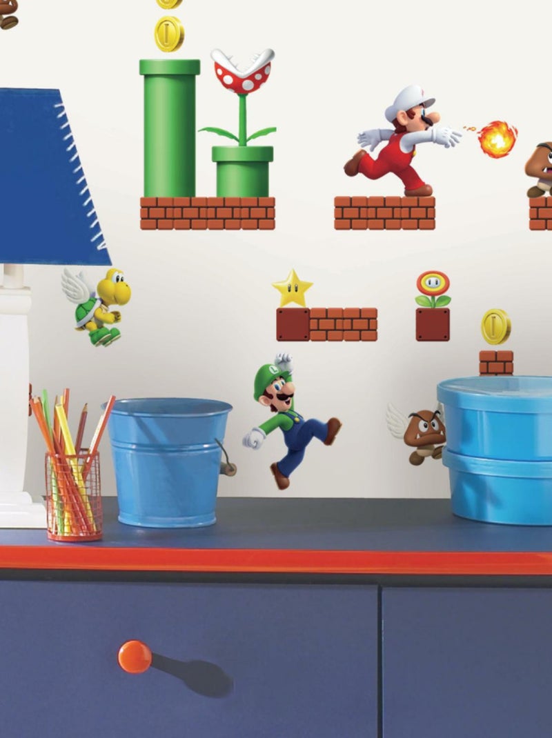Rouleau de papier peint auto-adhésif - Nin Mario Bros Multicolore - Kiabi