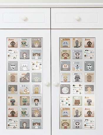 Rouleau de papier peint auto-adhésif - Star Wars - Alphabet pour enfants