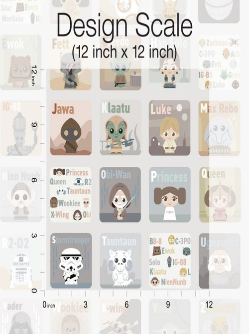 Rouleau de papier peint auto-adhésif - Star Wars - Alphabet pour enfants - Kiabi