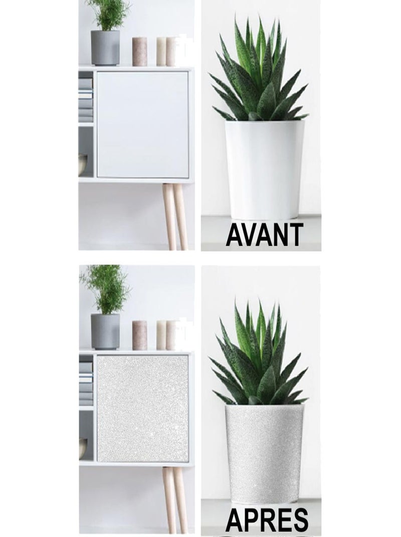 Rouleau de sticker pailleté Argent - Kiabi