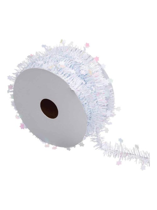 Rouleau guirlande de noel etoile 2 plis 3 m blanc - Kiabi