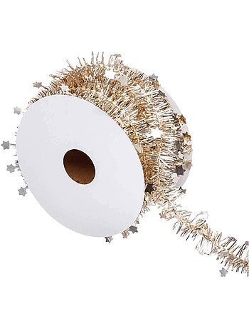 Rouleau guirlande de noel etoile 2 plis 3 m rouge