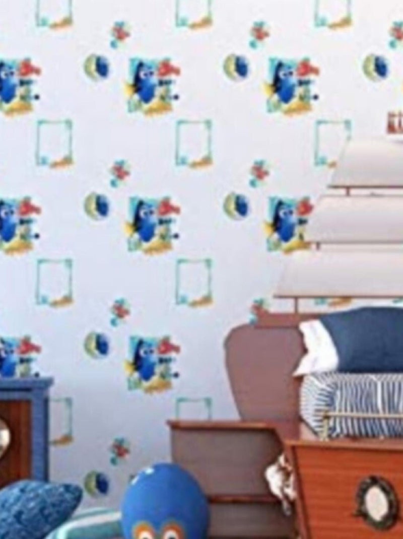 Rouleau Papier peint Le Monde de Nemo avec Nemo et Dory Disney Multicolore - Kiabi