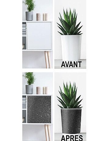 Rouleau sticker pailleté gris