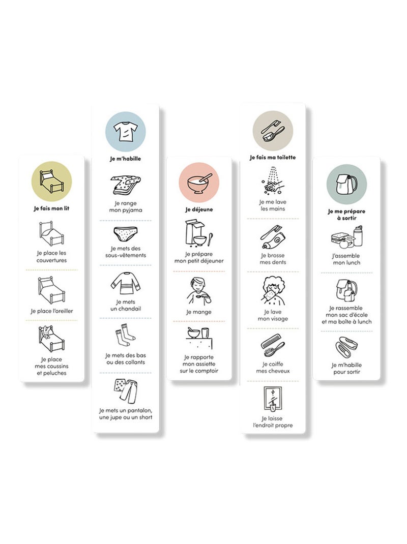 Routines du matin - Autocollants repositionnables N/A - Kiabi