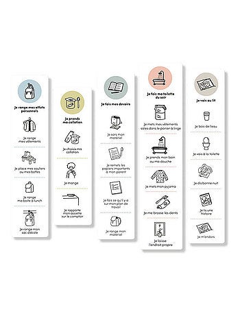 Routines du soir - Autocollants repositionnables