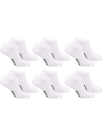 ROXY Chaussettes Fille Sneaker Pack 6 (Lot) - Coton Respirant