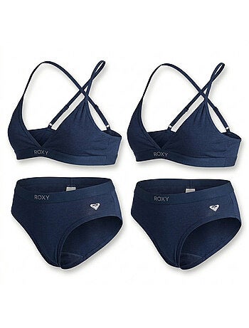 ROXY Lot 2 Ensembles Fille Brassière Culotte Coton Licence Officielle