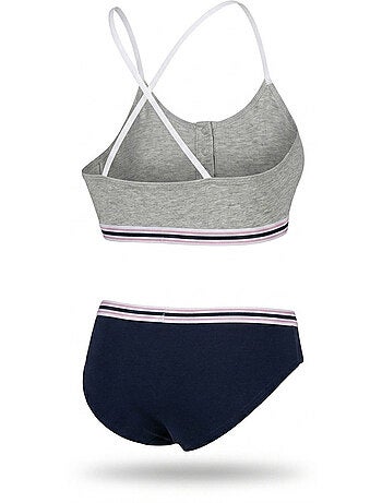 ROXY Lot 2 Ensembles Fille Brassière Culotte Coton Licence Officielle