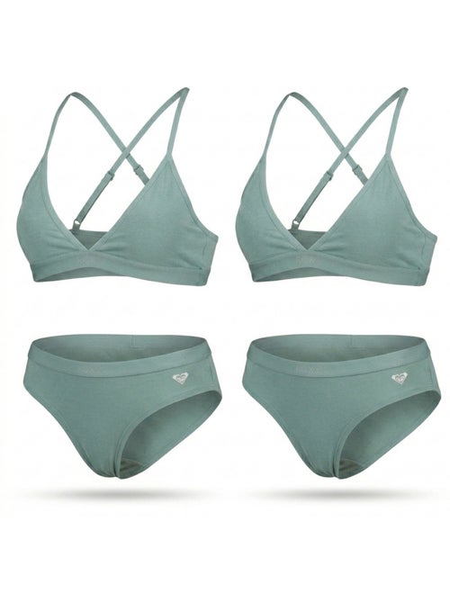 ROXY Lot 2 Ensembles Fille Brassière Culotte Coton Licence Officielle - Kiabi ROXY Lot 2 Ensembles Fille Brassière Culotte Coton Licence Officielle - Kiabi