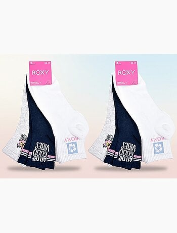 ROXY Lot Chaussettes Courtes Quarter – Pack de 6 Paires