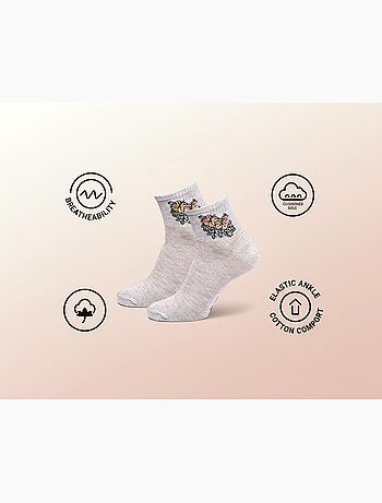 ROXY Lot Chaussettes Courtes Quarter – Pack de 6 Paires