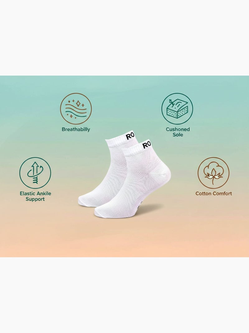ROXY Lot Chaussettes Courtes Quarter – Pack de 6 Paires Blanc - Kiabi