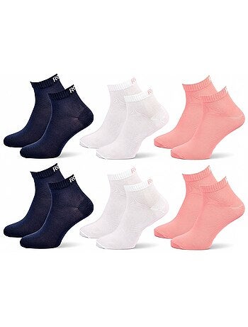 ROXY Lot Chaussettes Courtes Quarter – Pack de 6 Paires