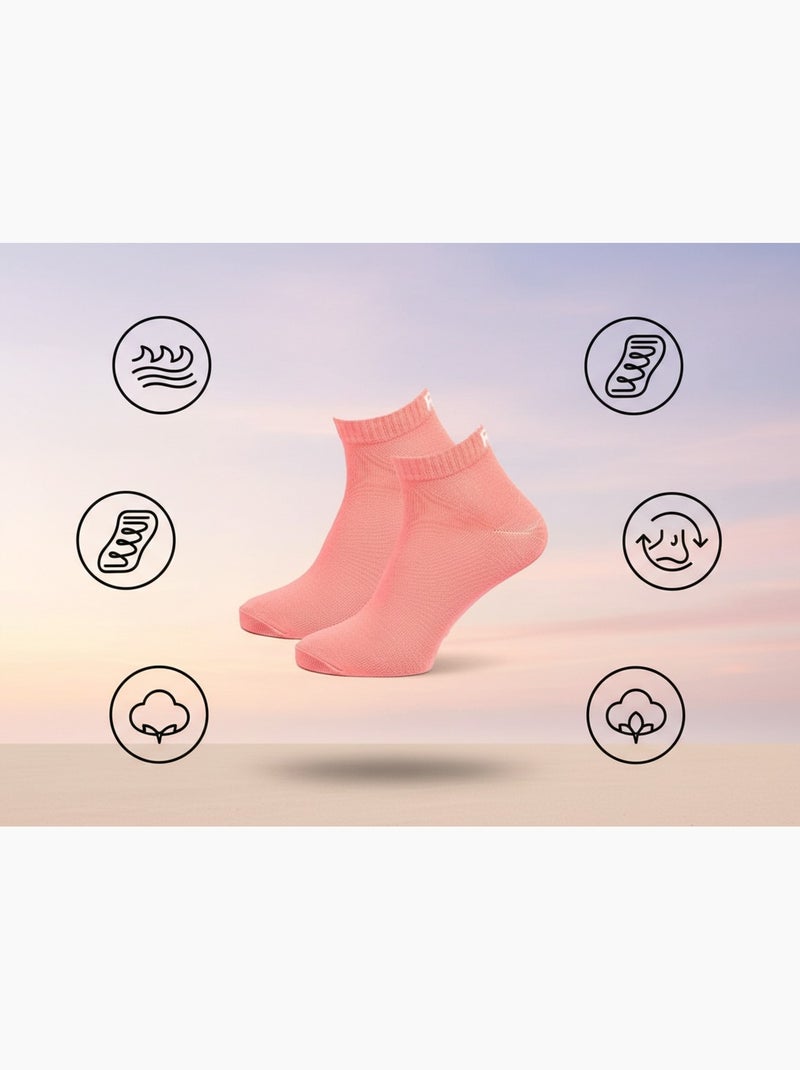 ROXY Lot Chaussettes Courtes Quarter – Pack de 6 Paires Blanc / Rose / Beige - Kiabi