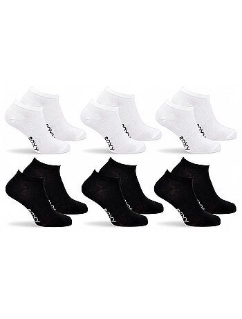 ROXY Lot Chaussettes Courtes Sneaker– Pack de 6 Paires