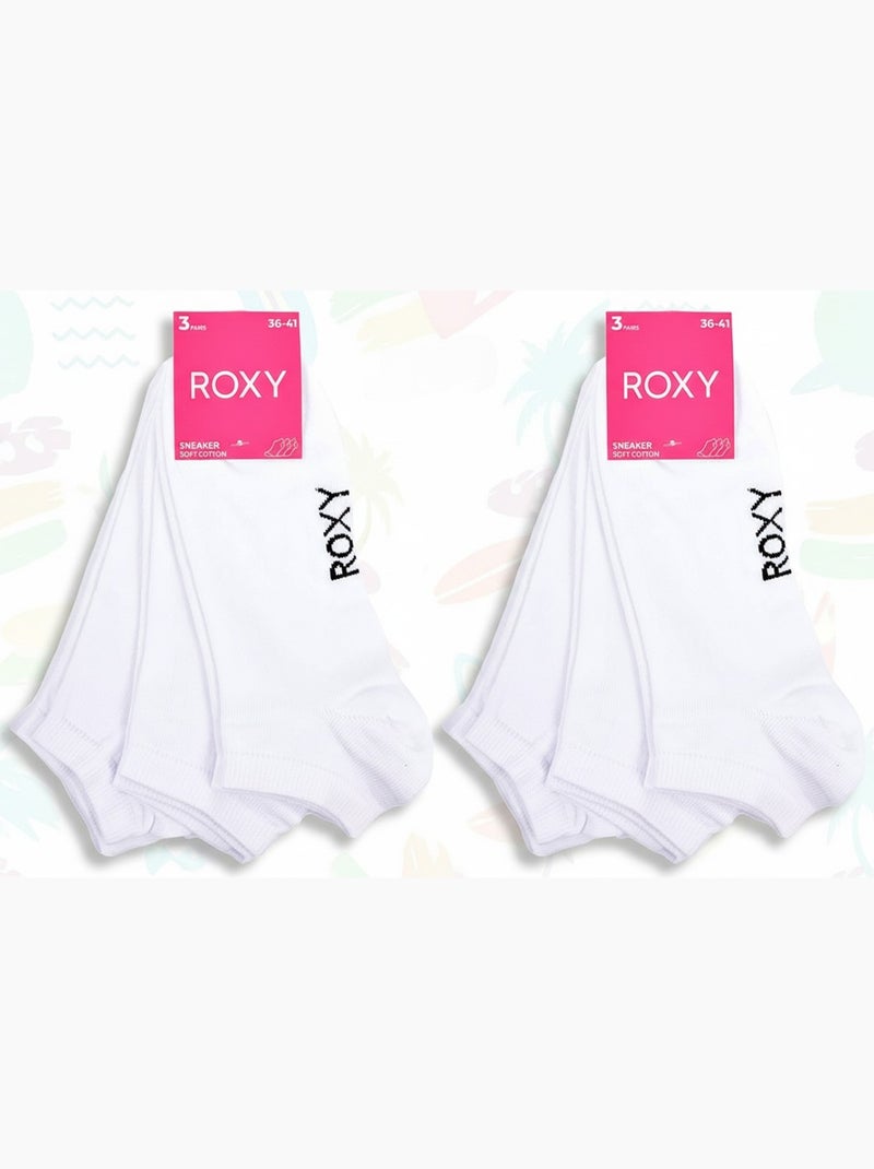 ROXY Lot Chaussettes Courtes Sneaker– Pack de 6 Paires Blanc - Kiabi