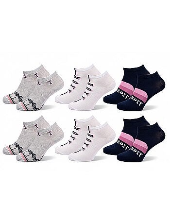 ROXY Lot Chaussettes Courtes Sneaker– Pack de 6 Paires