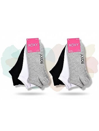 ROXY Lot Chaussettes Courtes Sneaker– Pack de 6 Paires