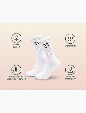 ROXY Lot Chaussettes Femme Crew – Pack 6 Paires