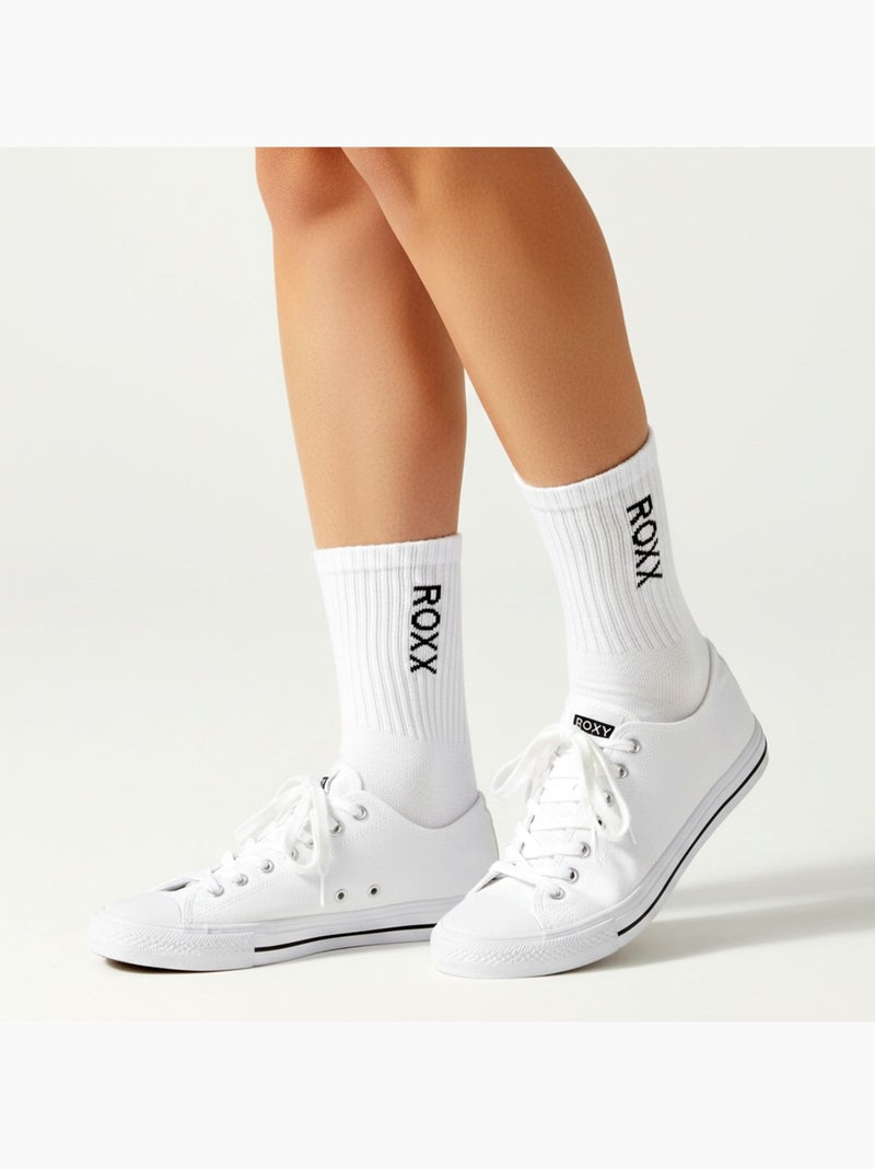 ROXY Lot Chaussettes Femme Crew – Pack 6 Paires Blanc - Kiabi