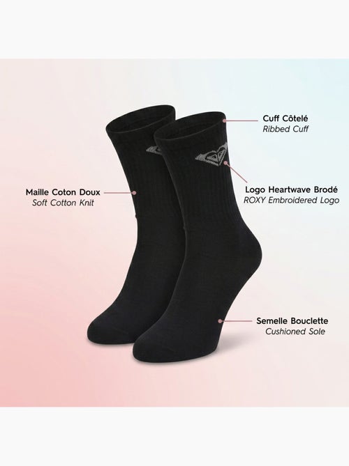 ROXY Lot Chaussettes Femme Crew – Pack 6 Paires - Kiabi ROXY Lot Chaussettes Femme Crew – Pack 6 Paires - Kiabi