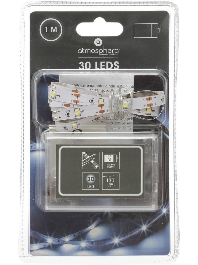 Ruban led à pile lumy Blanc froid - Kiabi