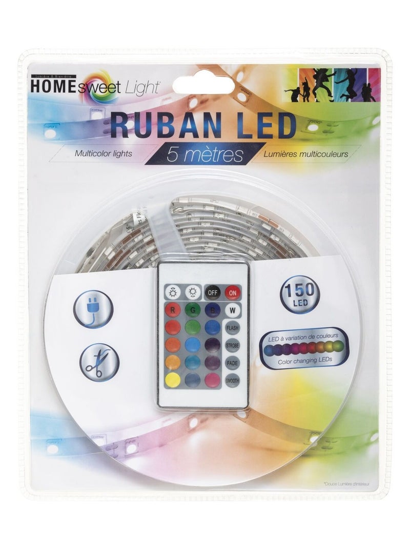 Ruban LED à prise secteur 5 m Blanc - Kiabi