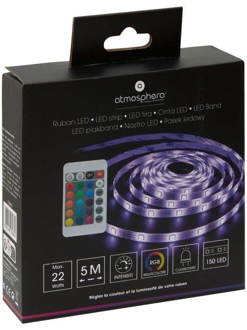 Ruban led multicolore avec télécommande lumy - Kiabi