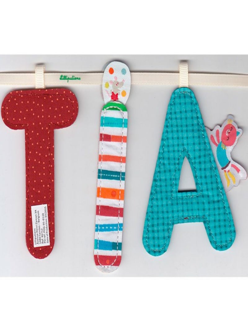 Ruban pour lettres en tissu alphabet Beige - Kiabi