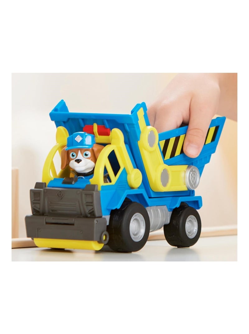Rubble & Crew - Véhicule de chantier avec figurine Wheeler Bleu Jaune - Kiabi