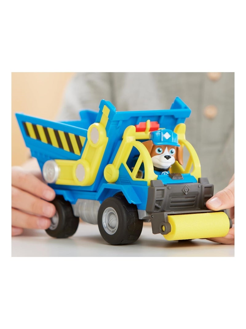 Rubble & Crew - Véhicule de chantier avec figurine Wheeler Bleu Jaune - Kiabi