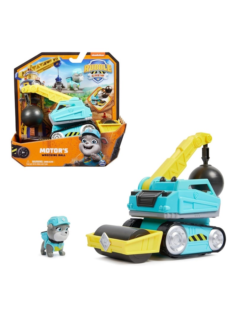 Rubble & Crew - Véhicule de démolition avec figurine à moteur Bleu Jaune - Kiabi
