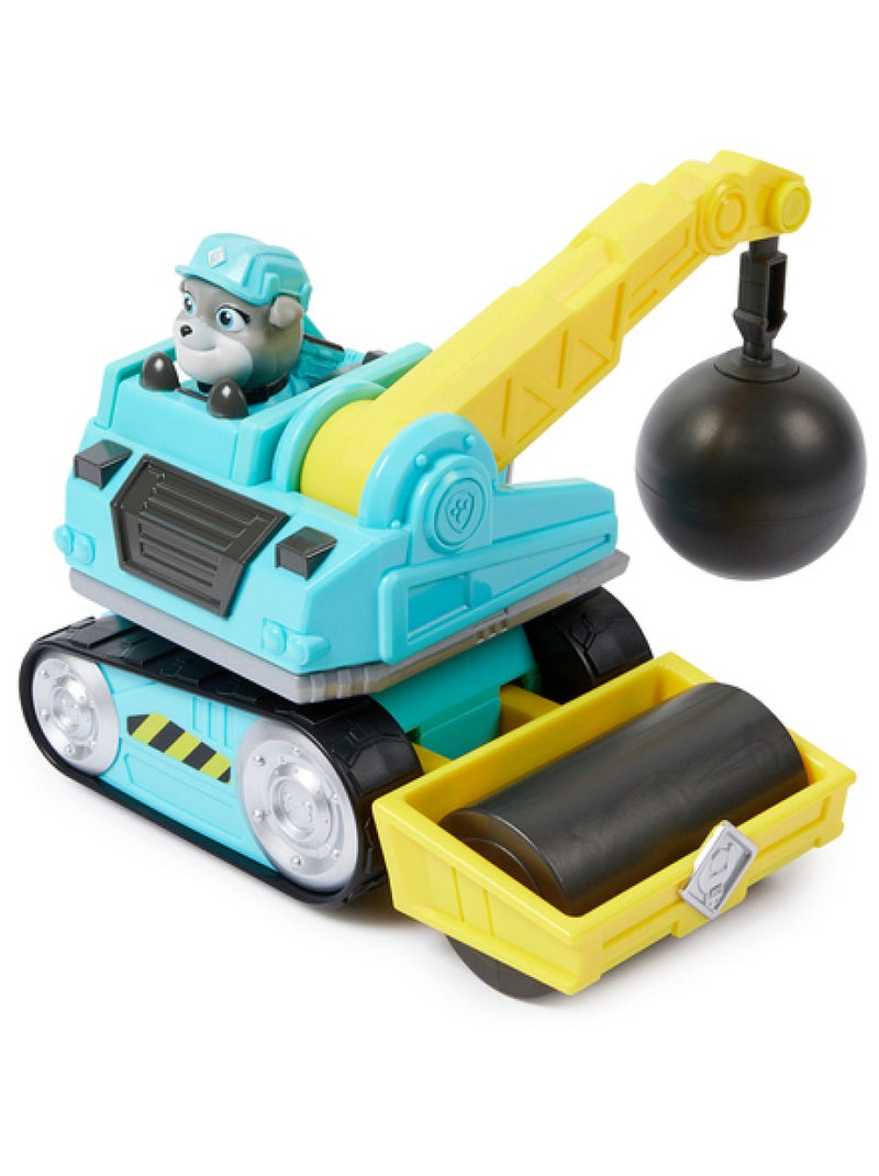 Rubble & Crew - Véhicule de démolition avec figurine à moteur Bleu Jaune - Kiabi