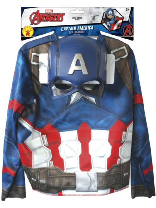 Rubies - Marvel Avengers officiel - Top & masque pour enfant Captain America - Kiabi