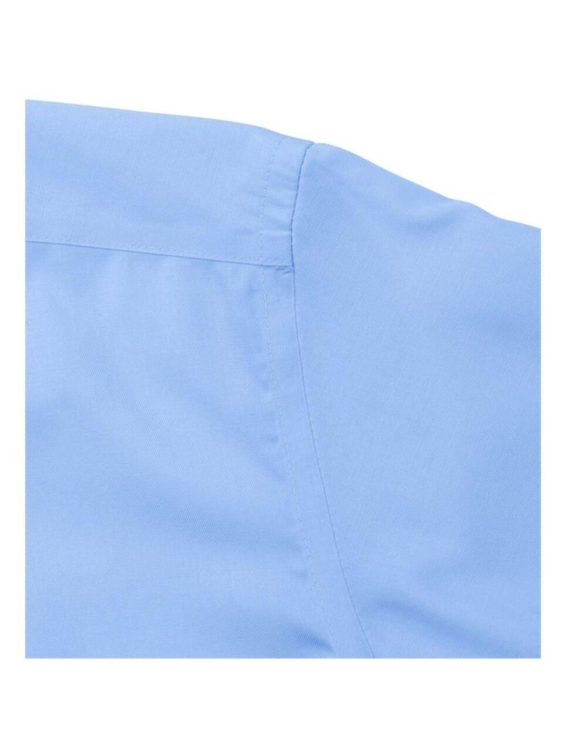 Russell - Chemise à manches courtes sans repassage Bleu clair - Kiabi
