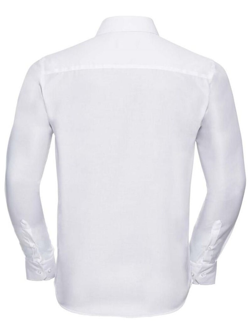 Russell - Chemise à manches longues sans repassage Blanc - Kiabi