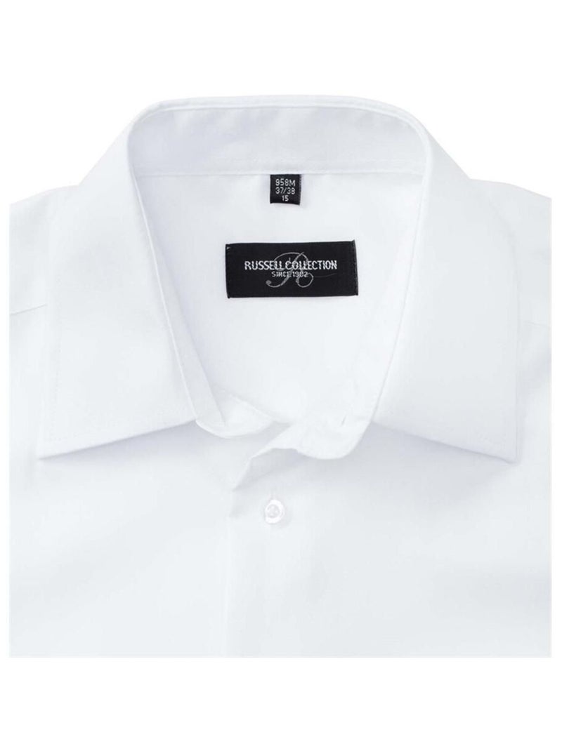 Russell - Chemise à manches longues sans repassage Blanc - Kiabi