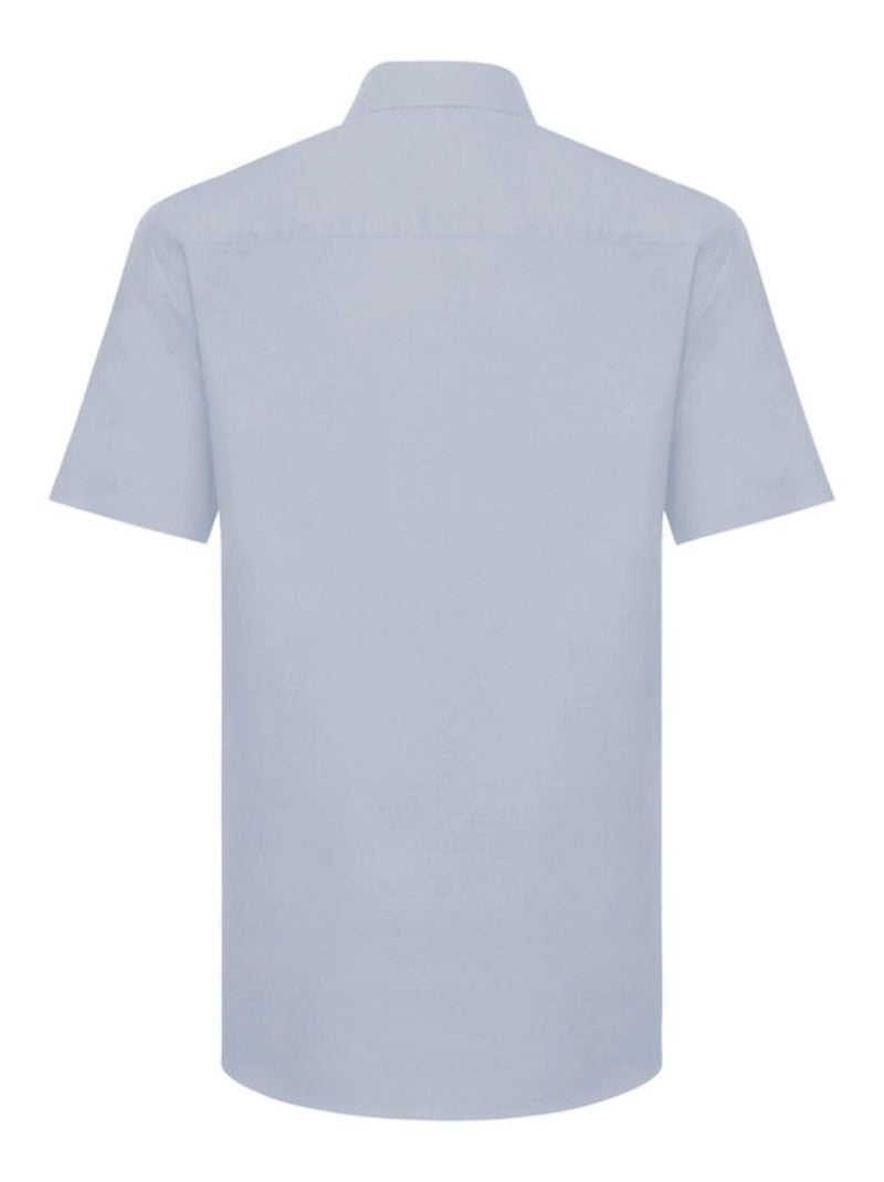 Russell - Chemise manches courtes Bleu clair - Kiabi