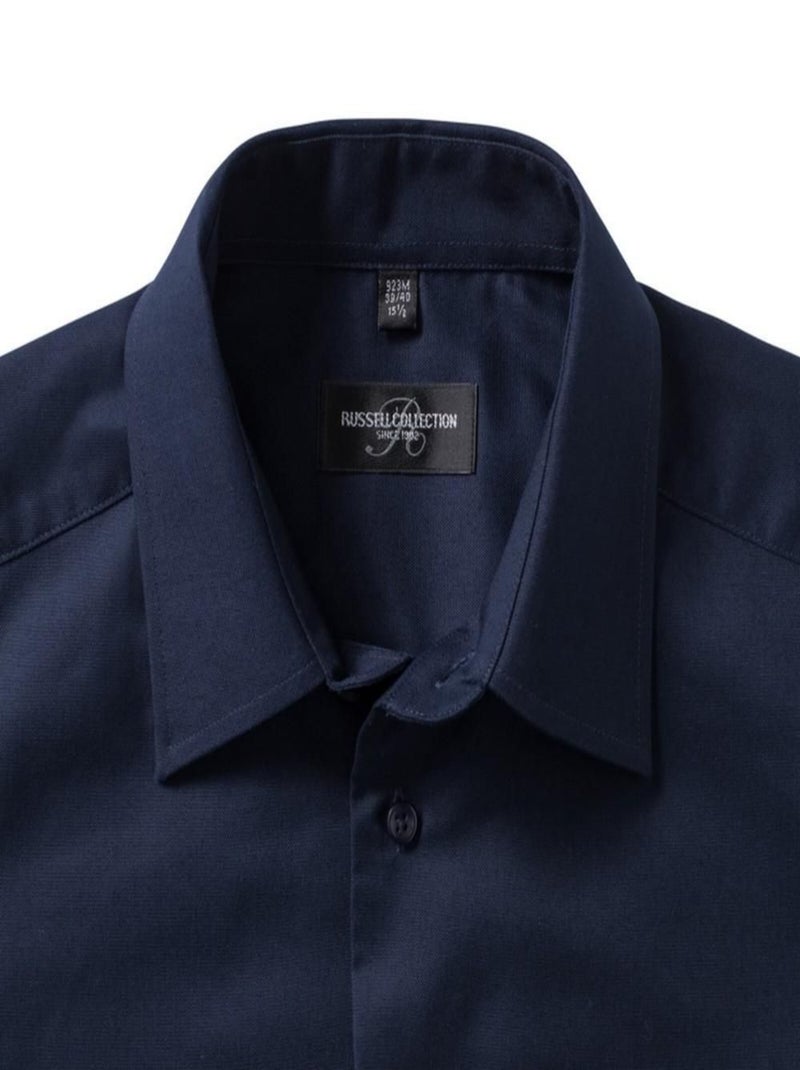 Russell - Chemise manches courtes Bleu marine - Kiabi