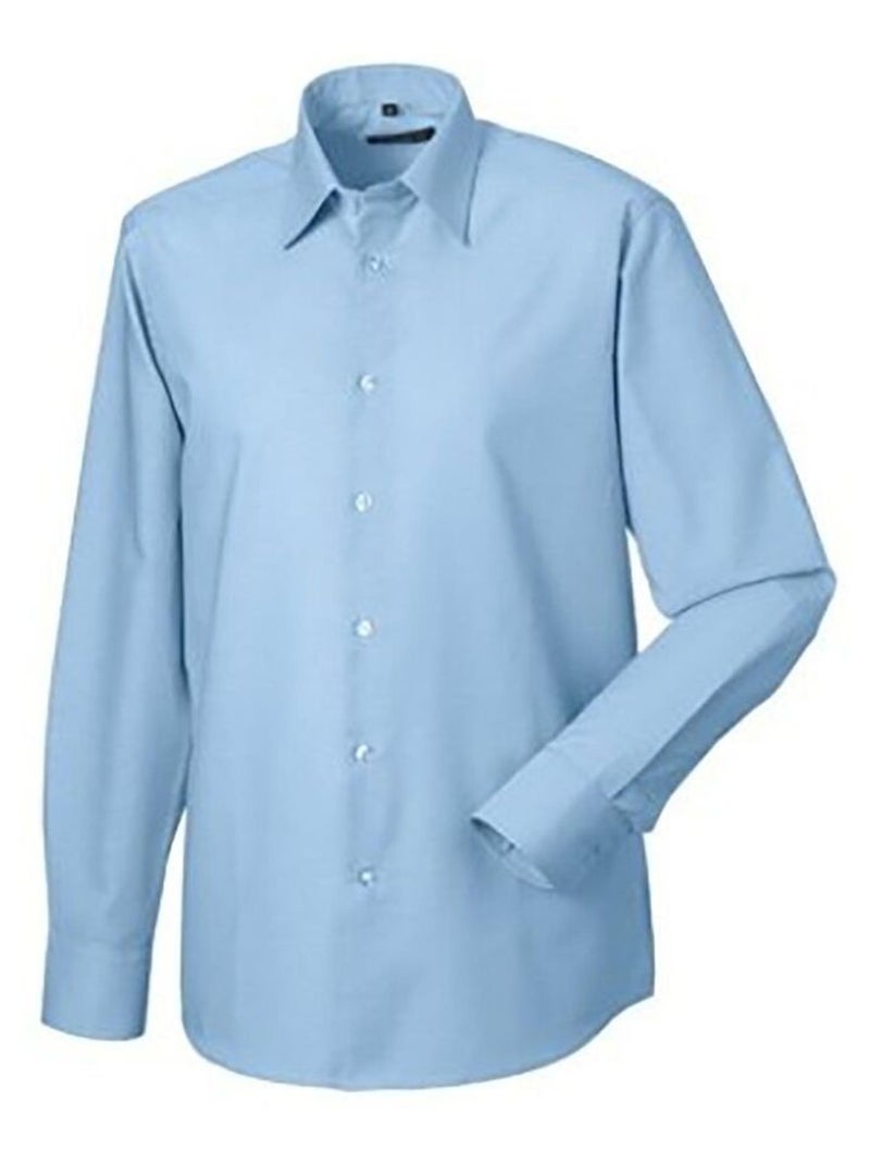Russell - Chemise manches longues Bleu clair - Kiabi