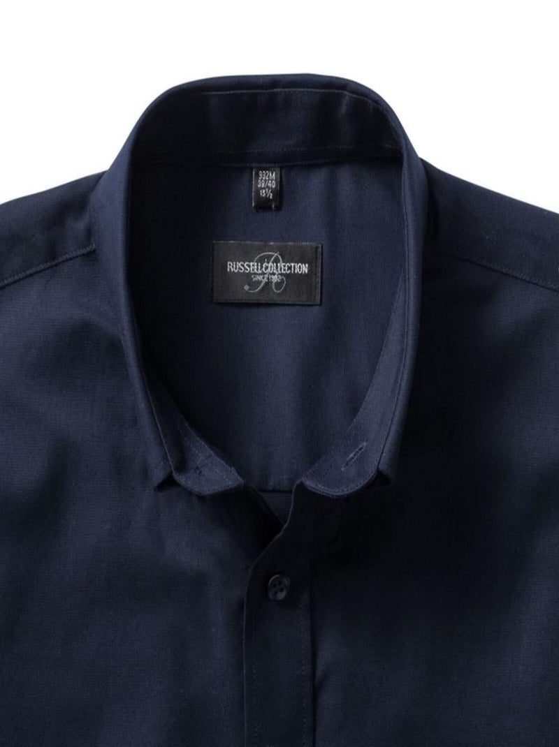Russell - Chemise manches longues Bleu marine - Kiabi