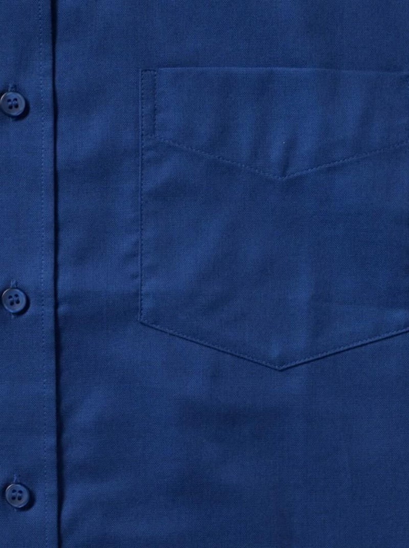 Russell - Chemise manches longues Bleu roi - Kiabi