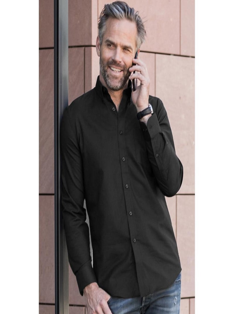 Russell - Chemise manches longues Noir - Kiabi