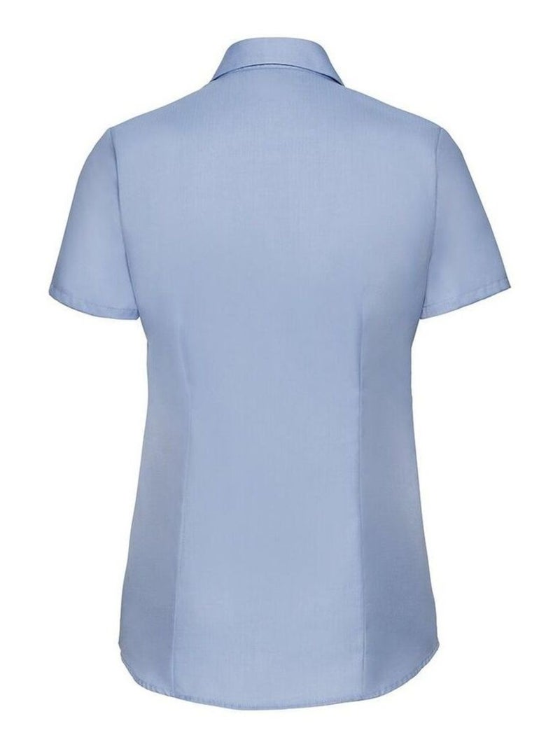 Russell - Chemisier à manches courtes Bleu clair - Kiabi