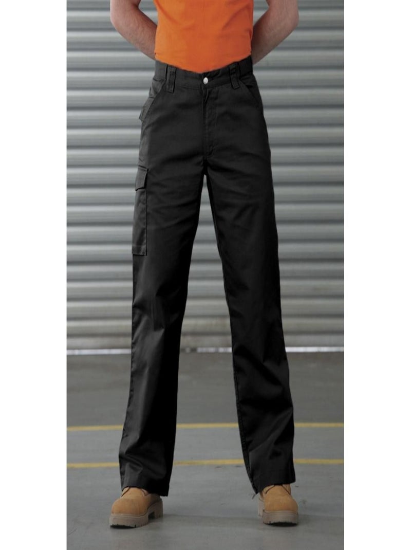 Russell - Pantalon de travail robuste, coupe régulière Noir - Kiabi