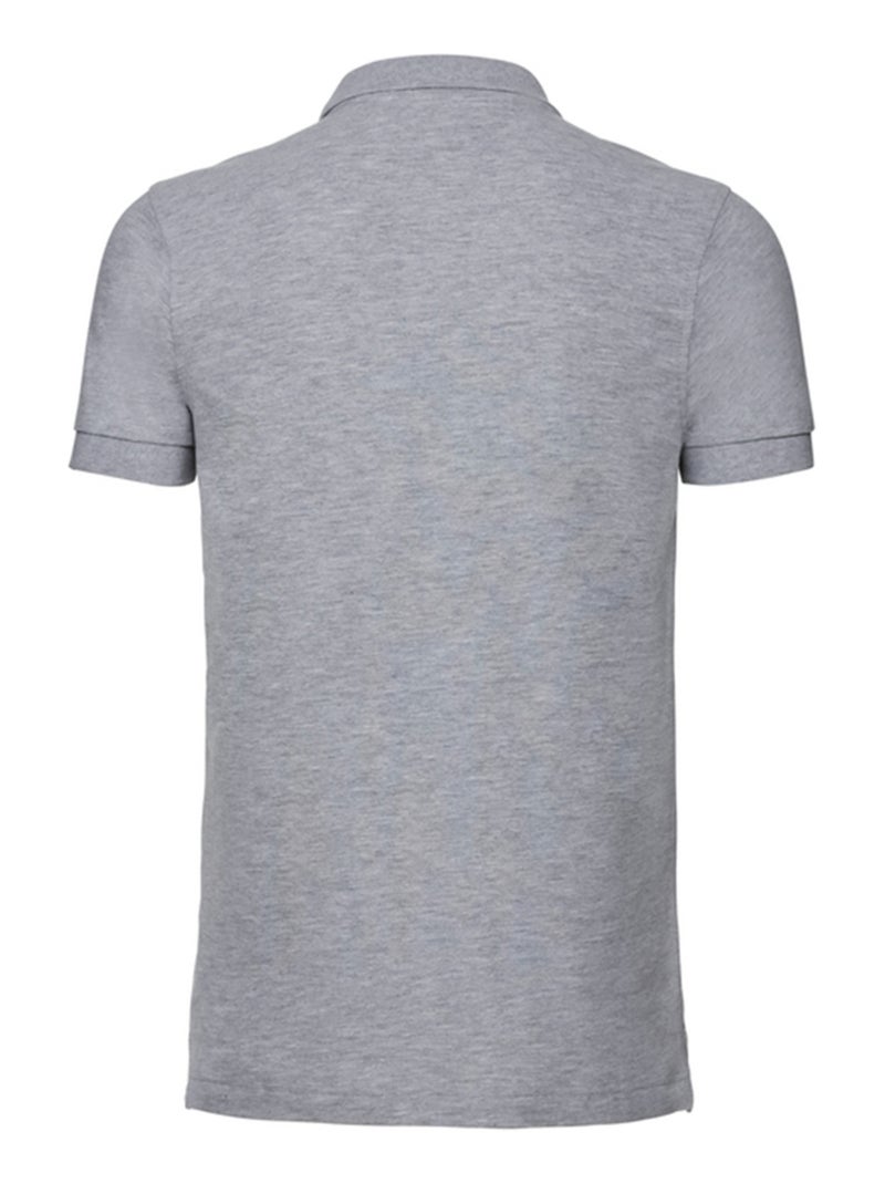 Russell - Polo motif/style Chiné Gris tourterelle - Kiabi