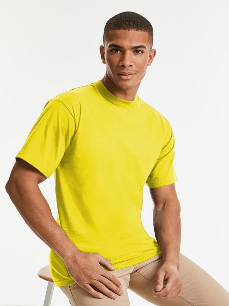 Russell - T-shirt à manches courtes Jaune - Kiabi