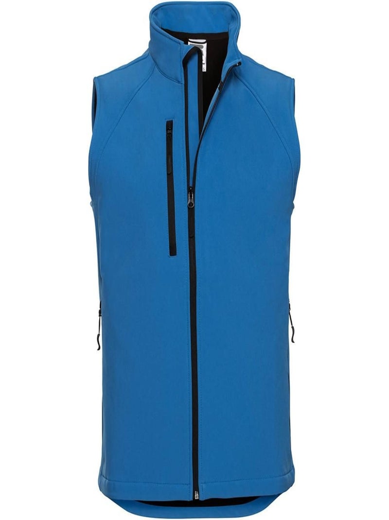 Russell - Veste sans manches en Softshell Bleu azur - Kiabi