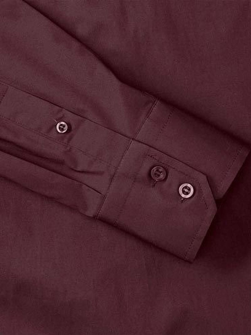 Russell Collection - Chemise à manches longues Bordeaux - Kiabi